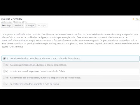 Live: Exercícios 17# - Questões de Biologia 14# - Citologia