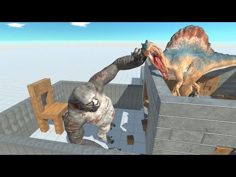 Serious Punch from 4 GORO THE GIANT vs ALL UNITS Animal Revolt Battle Simulator