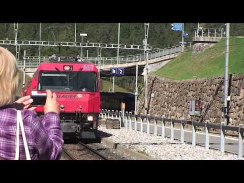 Onboard the Glacier Express from Tiefencastel to St. Moritz, Switzerland