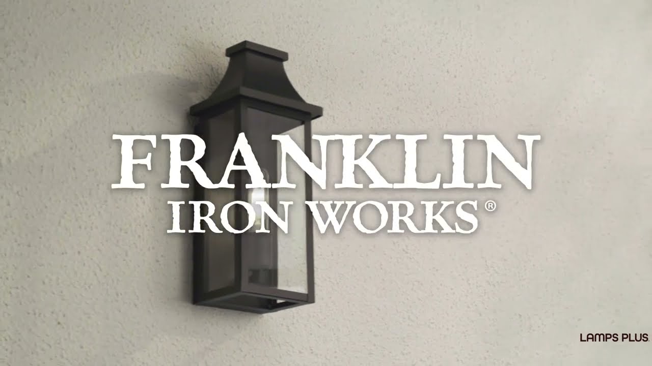 Video1 of Andres 15" High Textured Black Pocket Lantern Outdoor Wall Light