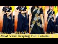 Instagram Ki Most Viral Saree Draping Tutorial 🫶 Infinity Drape Amazing Style Saree Drape ️