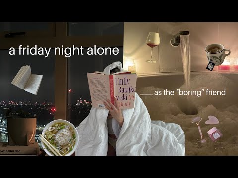 a calm friday night at home alone | cosy self care rituals