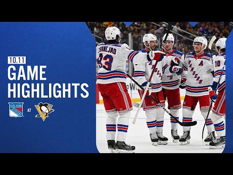 GAME HIGHLIGHTS | 2025-26: New York Rangers at Pittsburgh Penguins (10/11/25)