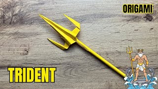 DIY Origami Trident of Poseidon Tutorial | How to Make a Paper Mythical Weapon Step By Step Easy
