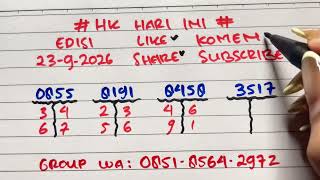 PREDIKSI HK LOTTO 23 SEPTEMBER 2026 | BOCORAN HONGKONG HARI INI | RUMUS KEPALA E