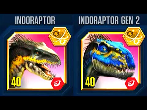 INDORAPTOR GEN1 VS INDORAPTOR GEN2 | JURASSIC WORLD THE GAME