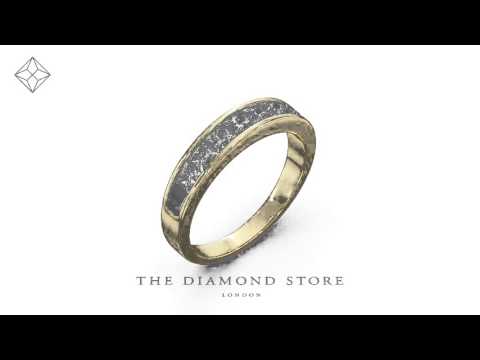 FT35 - Gold Princess Diamond Half Eternity Ring 0.50CT