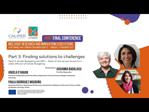 Joint Final Conference | Panel 3: Gender Budgeting and Gender Equality Plans