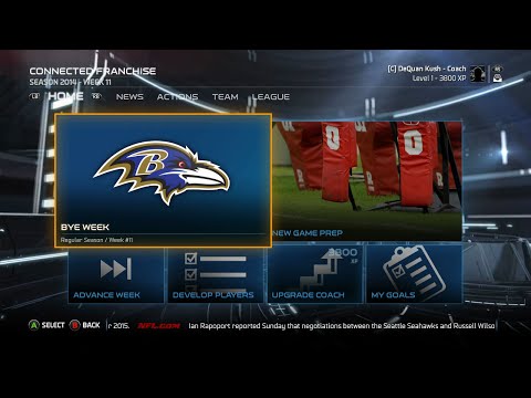 Madden 15 Online Connected Franchise Ep: 13 - Bye Week