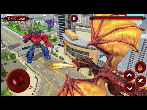 Flying Dragon Robot Transformation || Snake Crocodile Robot Simulator || Chari Games
