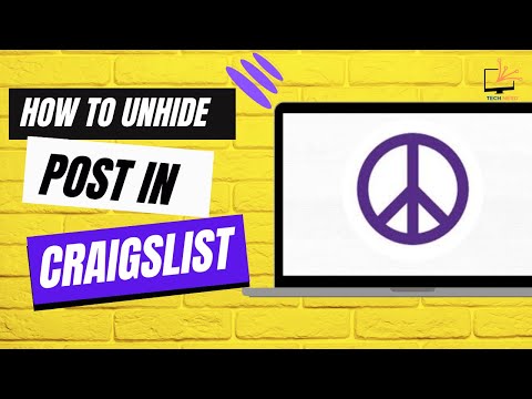 How To Unhide Posts From Craigslist