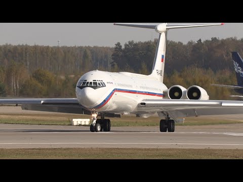 Редкие кадры, вылет самолета Ил-62М из Домодедово.