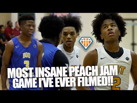Sharife Cooper vs Zion MOST INTENSE Peach Jam BATTLE I've EVER Filmed!! | + BJ Boston GOES OFF
