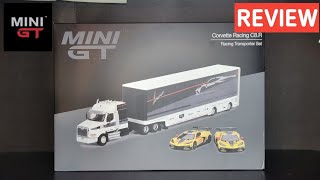 Mini GT - Corvette Racing C8.R Racing Transporter Set - MGTS0009 REVIEW