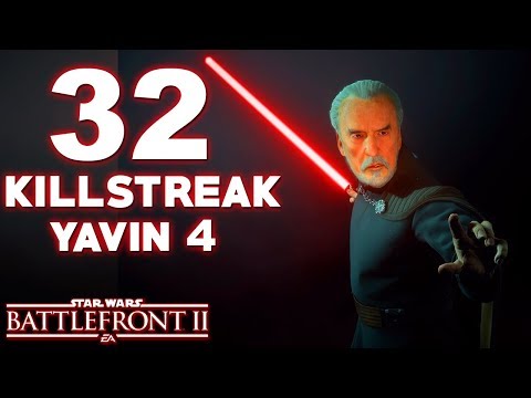 32 KILLSTREAK WITH COUNT DOOKU In Star Wars Battlefront 2