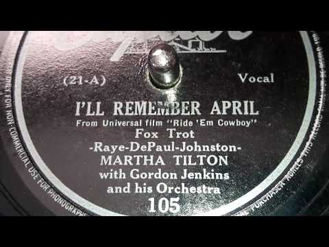 Martha Tilton - I'll Remember April (1942)