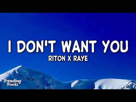 Riton x RAYE - I Don't Want You (Lyrics)