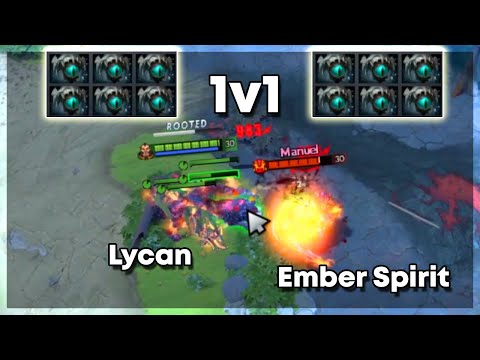 Lycan vs Ember Spirit - Dota 2 1v1