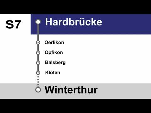 ZVV (SBB) Ansage » S7 Begrüssung in Hardbrücke nach Winterthur | Bauarbeiten | SLBahnen