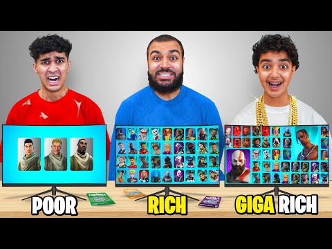 Poor Vs Rich Vs Giga Rich Fortnite Lockers..