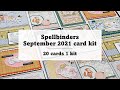 Spellbinders | September 2021 card kit | 20 cards 1 kit