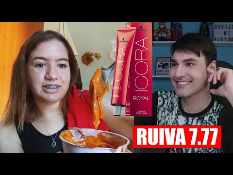 FICANDO RUIVA EM CASA SEM DESCOLORIR O CABELO COM A COLORAÇÃO 7.77 DA IGORA | DA CERTO?