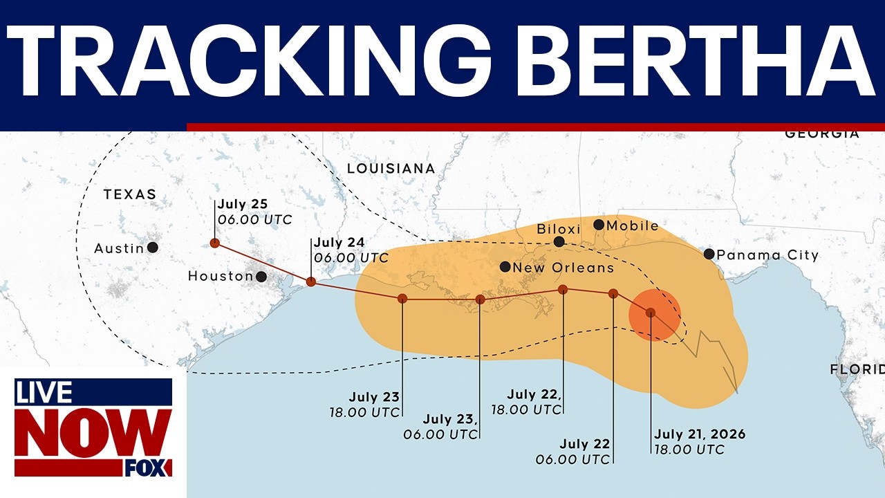 Tropical Storm Bertha makes landfall in Louisiana