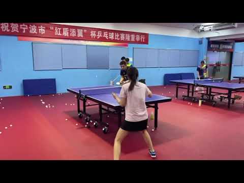 Butterfly Training Tips with Tiffany Ke - Multi Ball Backhand Loop with Zhang Jike