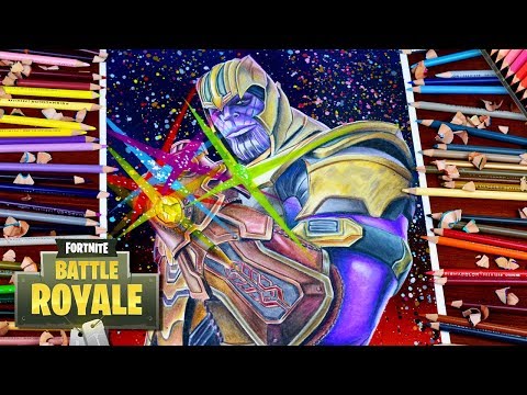 Drawing Fortnite Battle Royale Thanos - Infinity Gauntlet Mode - How to Draw / Dibujos de fortnite Video
