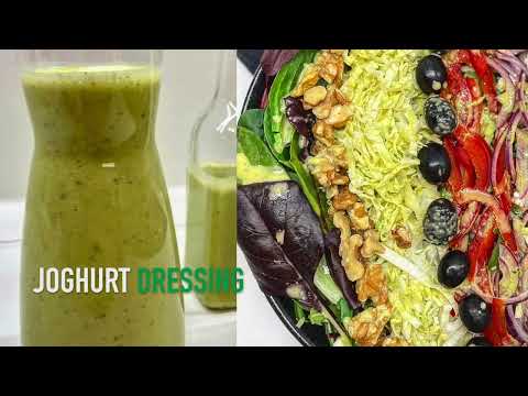 Salat Dressing selber machen, Joghurt Dressing, Essig Öl Dressing, Vinaigrette, Salat soße