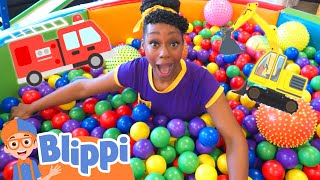 Meekah Learns Colors in the Ball Pit! | Blippi - Learn Colors and Science