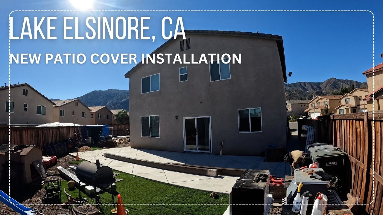 Patio Cover Installation in Lake Elsinore, CA | 4-Minute Timelapse