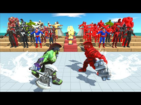 Super Hero Battle VS Red Itself - Animal Revolt Battle Simulator