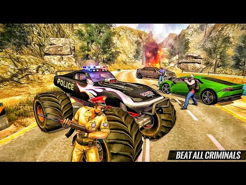 Us police monster truck gangster car -Gameplay All Levels#8 Android ios