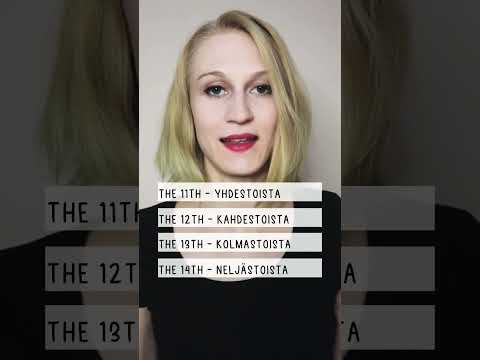 Ordinal numbers in Finnish #finnishlanguage #learnfinnish