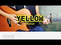 Yellow - Coldplay - Fingerstyle Guitar (Tabs) Chords + Lyrics