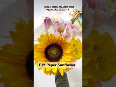 DIY Paper Sunflower | How to make a Sunflower using paper and cardboard