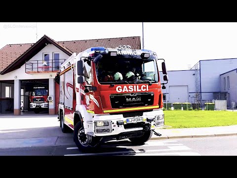 Voluntary Fire Department Ribnica HTRV-1, TRV-D, PV-1 - responding to work accident