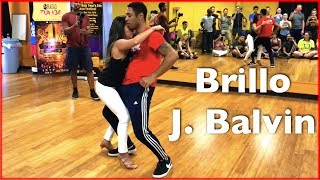 J Balvin - Brillo (Letra) ft Rosalía | Brazilian Zouk Dance | William Teixeira &amp; Paloma Alves