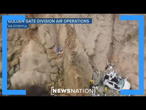 Family of 4 survives after Tesla plunges off California cliff  |  Rush Hour