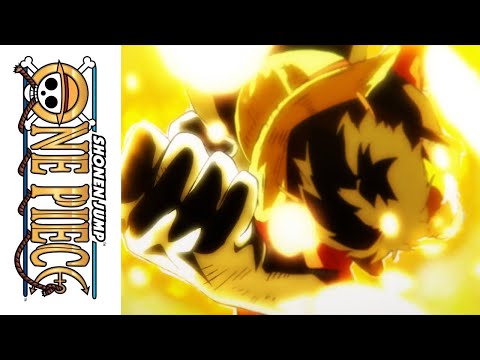 Luffy Punches Kaido with Advanced Conqueror's Haki (English Dub)