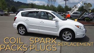 Vibe / Matrix Coil Pack and Spark Plug Replacement - Misfire Solution P3000 P3001 P3002 P3003 P3004
