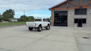 Big Block-Powered 1972 Chevrolet K5 Blazer Pickup Conversion Pulling In