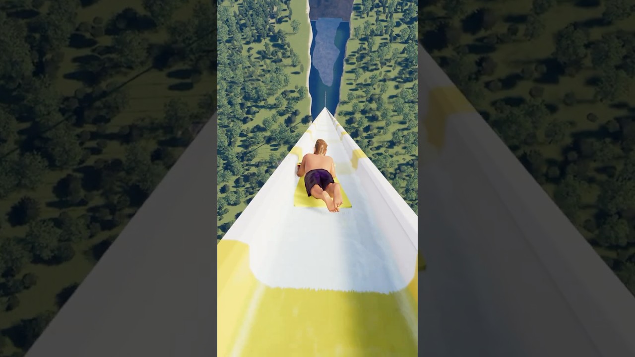 The Tallest Water Slide in History – Planet Coaster 2  #waterslide #waterpark #slide