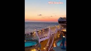 MSC Seaview 2024 Kreuzfahrttraum auf dem Mittelmeer.cruise dream .sogno di crociera nel Mediterraneo