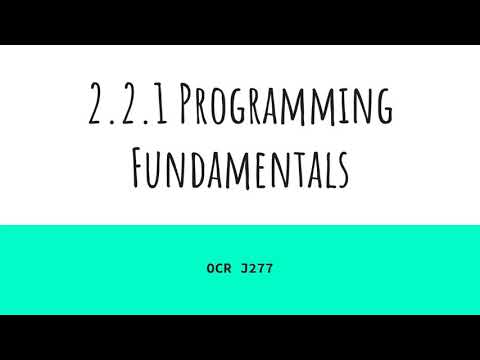 Variable Constants and Data types - OCR J277 2.2.1