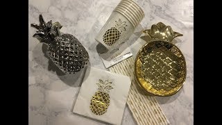 99Cent Only Store Summer Gold Pineapple Party Supply & Decor Haul