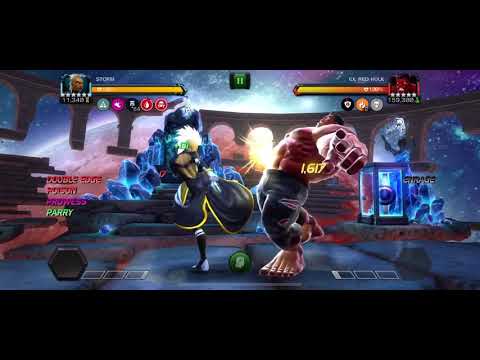 MCOC- LOL Red Hulk solo with rank 1 6* Horseman Storm