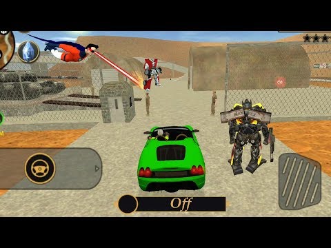 Vegas Crime Simulator - (Transformer captured army base) Car robot Spark Destorey by Superhero - HD