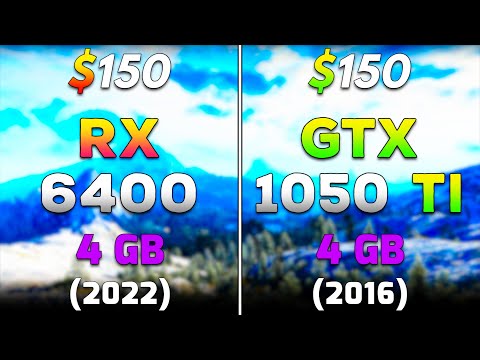 RX 6400 4GB (2022) vs GTX 1050 Ti 4GB (2016) | PC Gameplay Tested